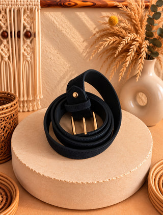 Cinturón de ante negro