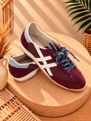 Zapatillas Retro Burdeos Corina