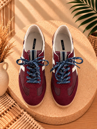 Zapatillas Retro Burdeos Corina